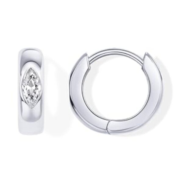 14K Gold White Gold Posts Chunky - Picture 2 of 7